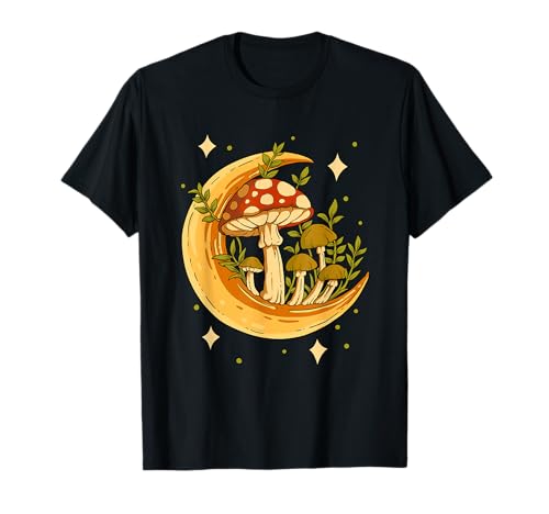 Cottagecore Geschenke & Cottagecore Accessoires Damen Cottagecore Mond Pilz T-Shirt Schwarz S EU 38-40 Cottagecore Geschenke & Cottagecore Accessoires Damen Cottagecore Mond Pilz T-Shirt Schwarz S EU 38-40 von Cottagecore Geschenke & Cottagecore Accessoires