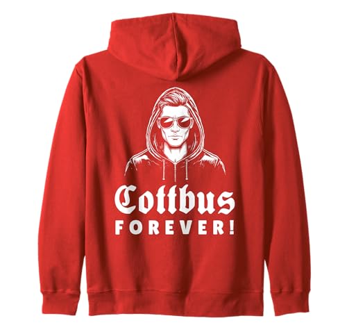 Cottbus Forever Outfit I Herren und Damen I Cottbuser Design Kapuzenjacke von Cottbus Bekleidung I Cottbuser Liebe Grafik