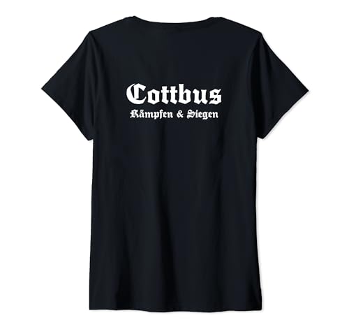 Damen Cottbus Kampfen & Siegen T-Shirt mit V-Ausschnitt Damen Cottbus Kampfen & Siegen T-Shirt mit V-Ausschnitt von Cottbus Shop