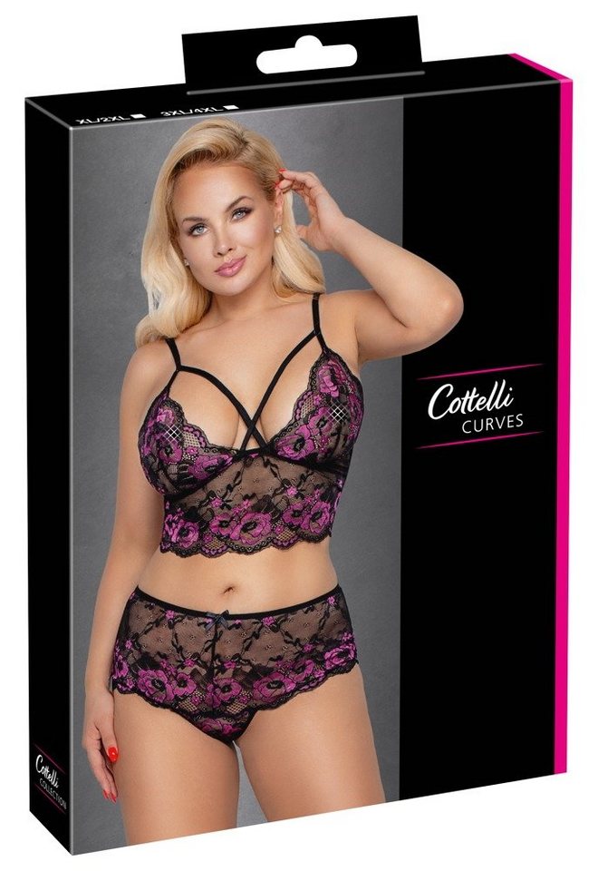Cottelli CURVES Set: Fullcup-BH Cottelli CURVES - Set - (3XL-4XL,XL-2XL) von Cottelli CURVES