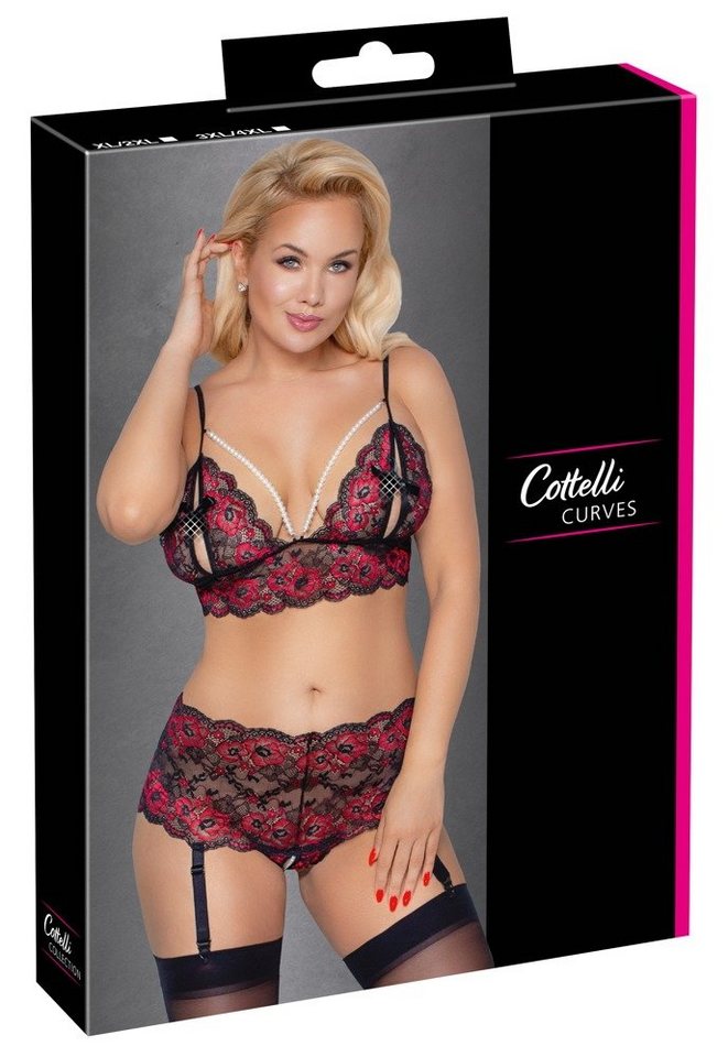 Cottelli CURVES Set: Ouvert-BH Cottelli CURVES - Set - (3XL-4XL,XL-2XL) von Cottelli CURVES