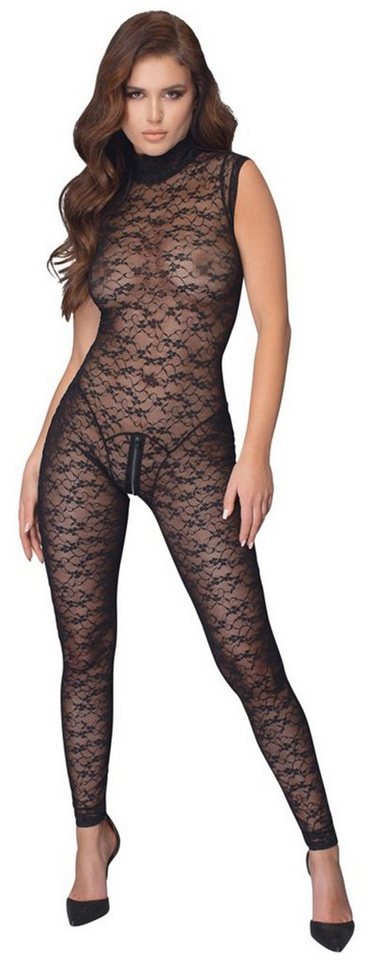 Cottelli Collection Bodystocking Transparenter Spitzen-Overall Bodystocking- schwarz (1 St) Ärmelloser Overall aus Spitze von Cottelli Collection