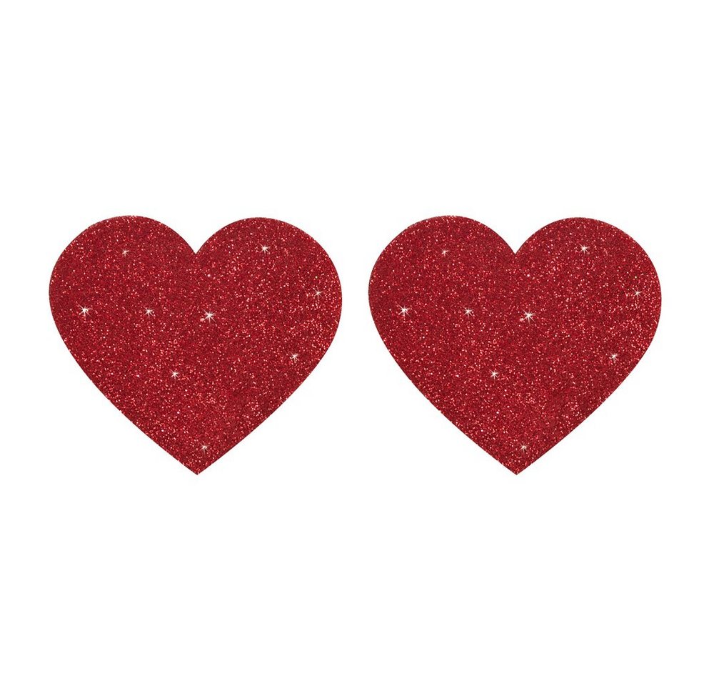 Cottelli Collection Brustwarzenabdeckung Nippelsticker in Herz Form (1 Paar), Mit Glitzer von Cottelli Collection