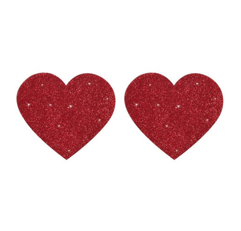Cottelli Collection Brustwarzenabdeckung Nippelsticker in Herz Form (1 Paar), Mit Glitzer von Cottelli Collection