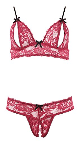 Cottelli Collection Damen 22124473041 Unterw sche Set, Rot (Rosso 001), L EU von Cottelli Collection
