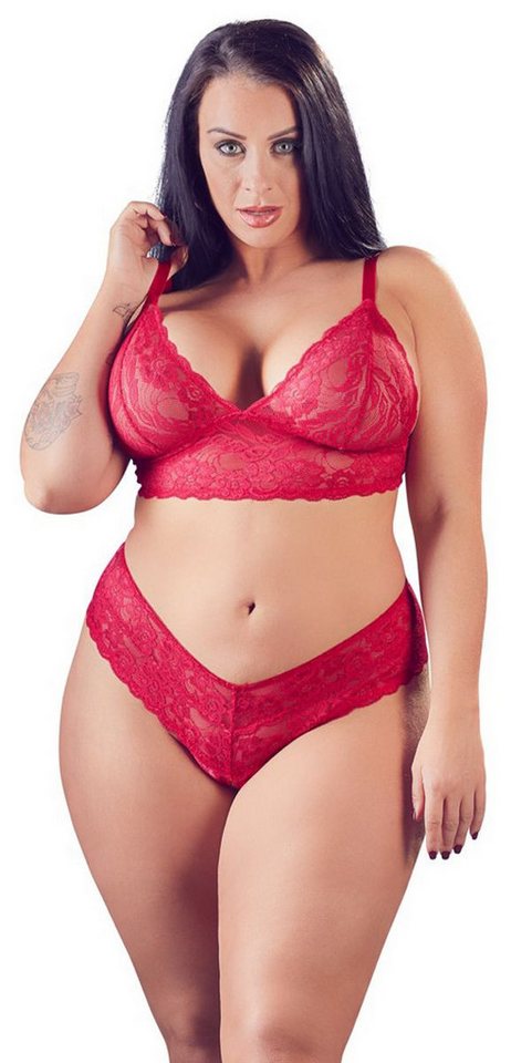 Cottelli Collection Set: Schalen-BH Kruisloze Kanten Lingerieset von Cottelli Collection