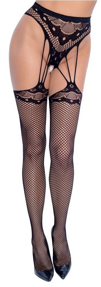 Cottelli Collection Strapsstrümpfe String mit Strümpfen Netz ouvert Cottelli Collection Strapsstrümpfe String mit Strümpfen Netz ouvert von Cottelli Collection