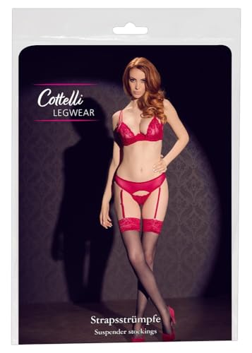 Cottelli LEGWEAR Damen Strümpfe-25403551621 Strümpfe, Schwarz, 3 von Cottelli Collection