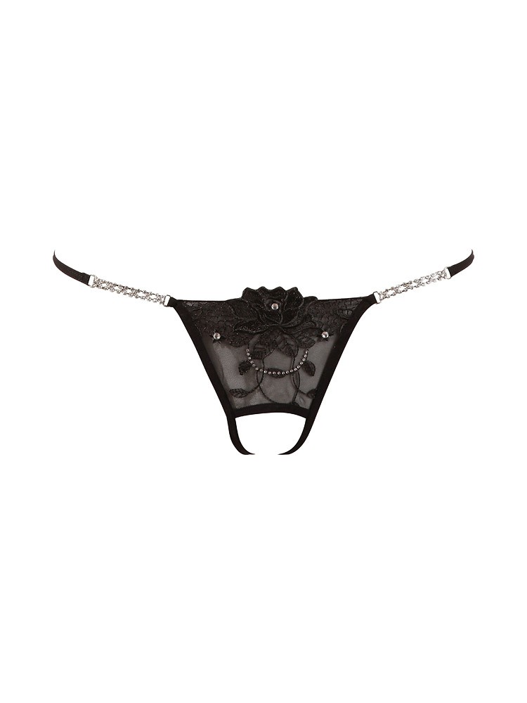 Ouvertstring: Strass, schwarz (M/L) von Cottelli Collection