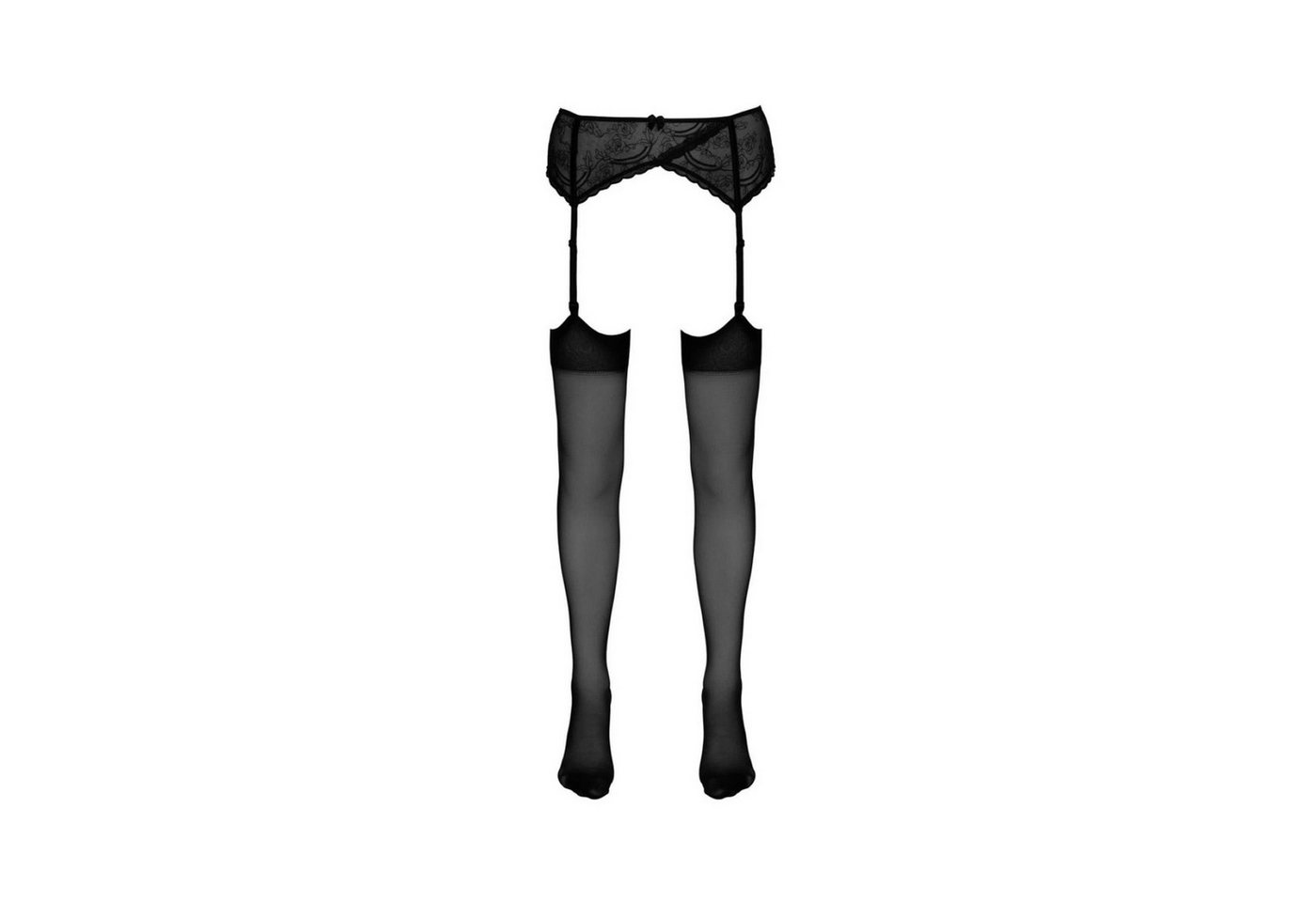 Cottelli LEGWEAR Strapsstrümpfe Cottelli LEGWEAR - Straps - Strümpfe schwarz - (2X von Cottelli LEGWEAR