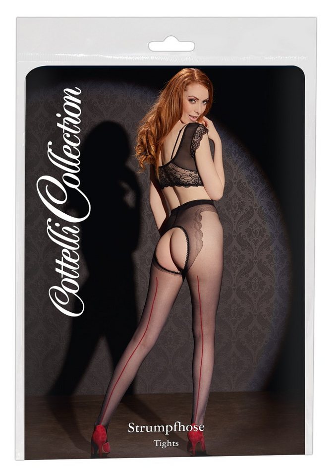 Cottelli LEGWEAR Strumpfhose Cottelli LEGWEAR - Straps - Strumpfhose ouvert - von Cottelli LEGWEAR