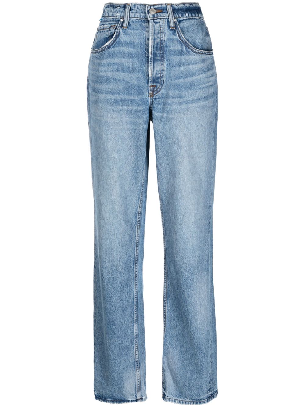 Cotton Citizen Halbhohe Straight-Leg-Jeans - Blau von Cotton Citizen