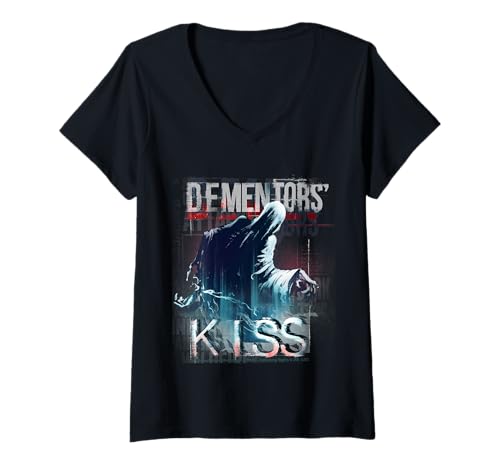 Damen Harry Potter Kuss im Halloween-Design: Dementoren T-Shirt mit V-Ausschnitt von Cotton Division