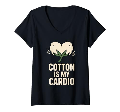 Damen Baumwollpflücken Southern Farm Humor State Pride Heritage T-Shirt mit V-Ausschnitt Damen Baumwollpflücken Southern Farm Humor State Pride Heritage T-Shirt mit V-Ausschnitt von Cotton Farmer Mom Daughter Rural Blessing Life Tee