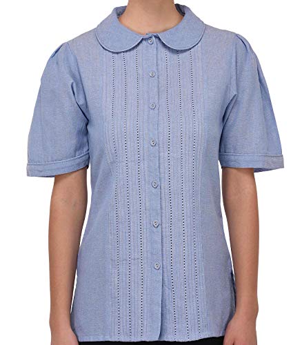 Cotton Lane Chambray Bubikragen Bluse von Cotton Lane