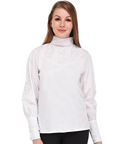 Cotton Lane Klassische weiße Baumwolle Victorian/Edwardian Bluse. von Cotton Lane