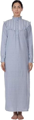 Cotton Lane Past Times Chambray Edwardian Nachthemd Plus Size von Cotton Lane