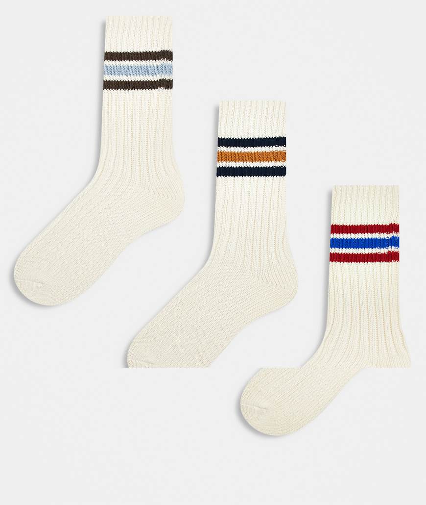 Cotton On - 3er-Pack College-Socken in verschiedenen Farben-Bunt von Cotton On