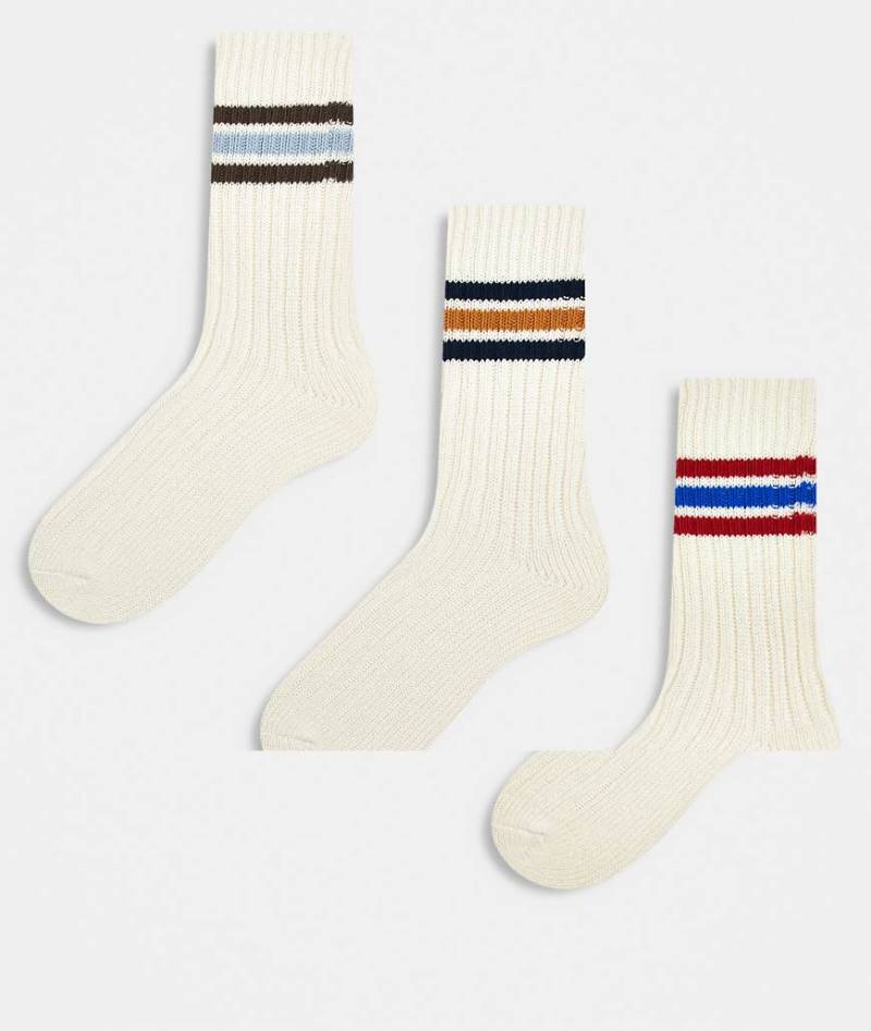 Cotton On - 3er-Pack College-Socken in verschiedenen Farben-Bunt von Cotton On