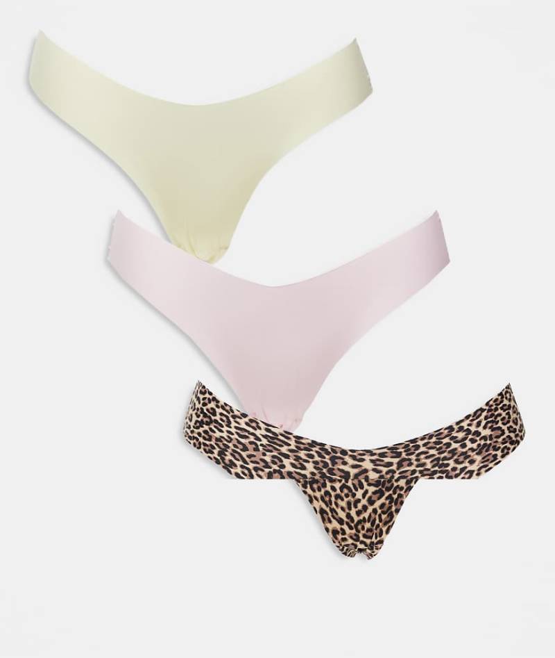 Cotton On - 3er-Pack sich nicht abzeichnende Tangas-Bunt von Cotton On