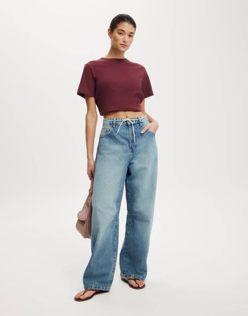 Cotton On - Barrel-Jeans in Blau von Cotton:On