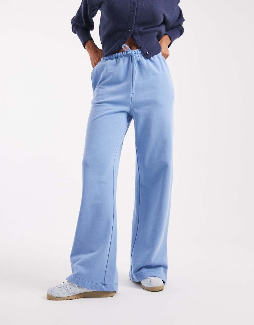 Cotton On - Classic - Weit geschnittene Fleece-Jogginghose in gewaschenem Blau von Cotton On