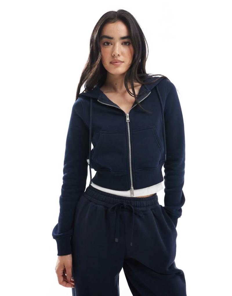 Cotton On - Cropped-Kapuzenjacke in Total Eclipse, Kombiteil-Marineblau von Cotton On