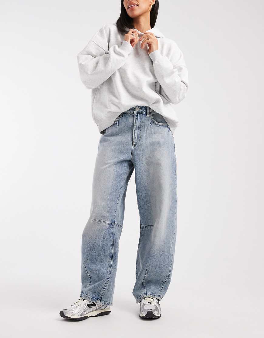 Cotton On Curvy - Barrel-Jeans in Movin Blue-Blau von Cotton On