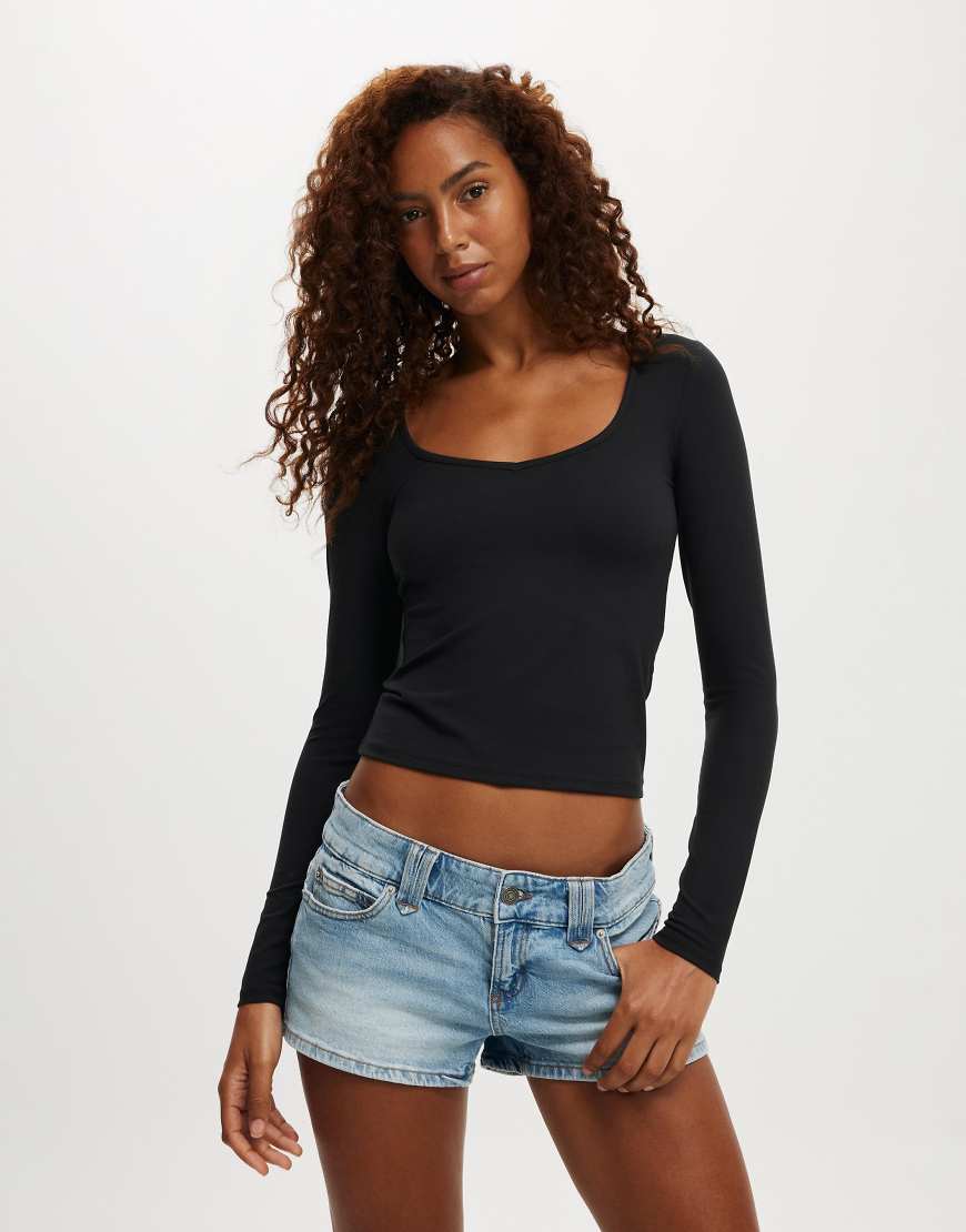 Cotton On - Hold Me - Langärmliges Oberteil in Schwarz von Cotton On