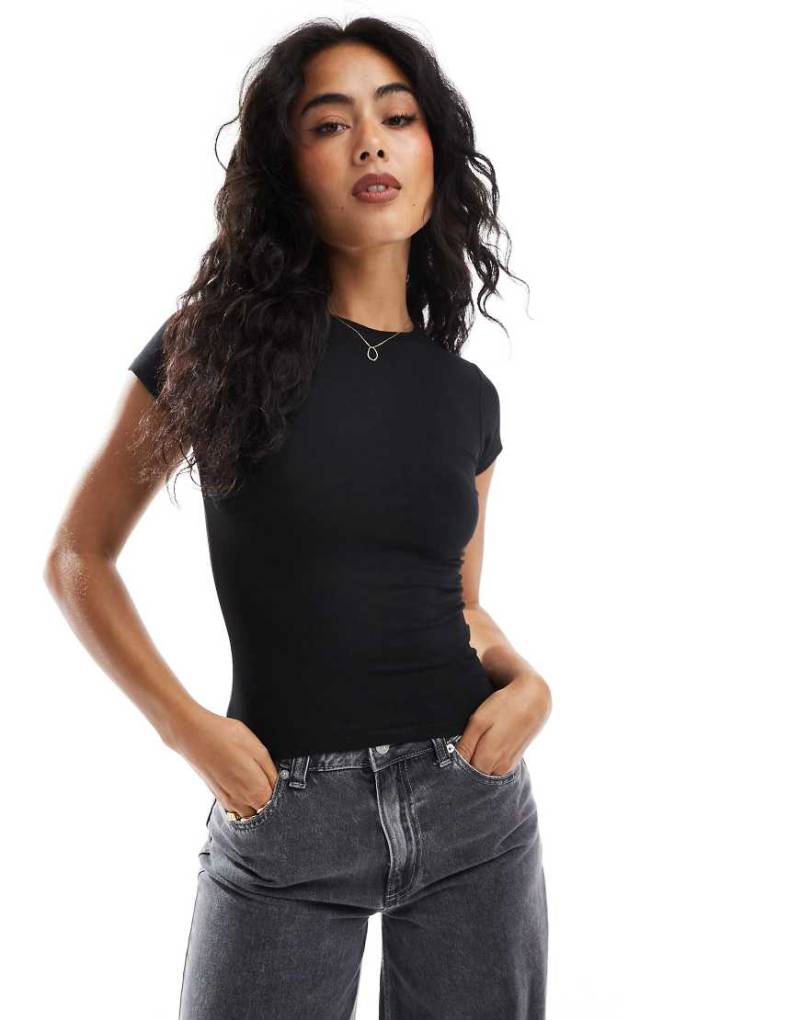Cotton On - Jersey-T-Shirt in Schwarz mit Rundhalsausschnitt von Cotton On