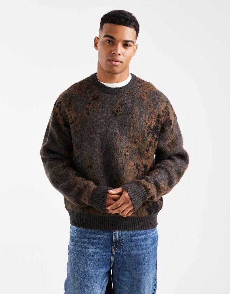 Cotton On - Kastiger, wolliger Pullover in Grau mit Rundhalsausschnitt von Cotton:On