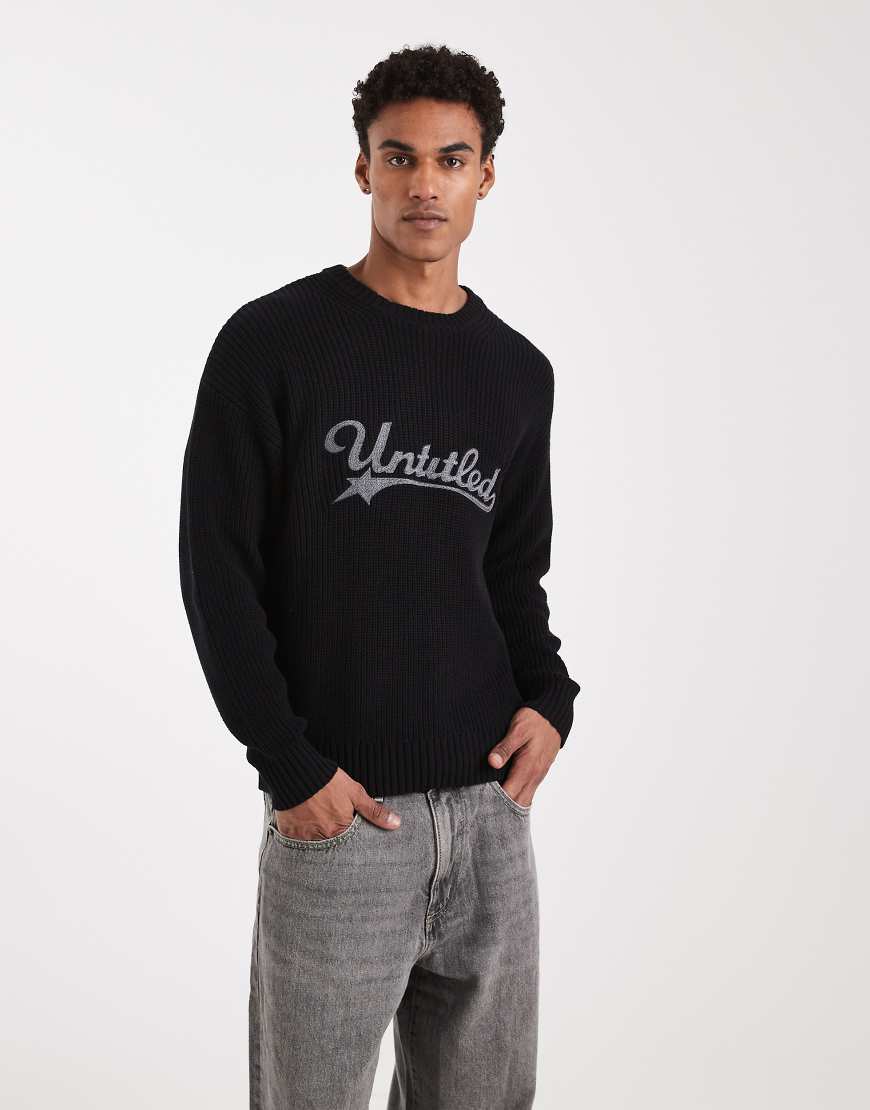 Cotton On - Kastiger Strickpullover in Schwarz mit Rundhalsausschnitt von Cotton On