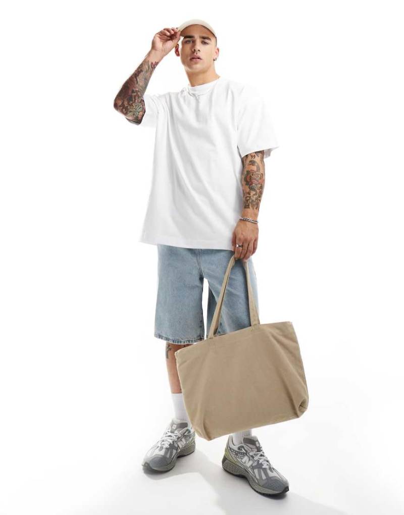 Cotton On - Kastiges T-Shirt in Weiß von Cotton:On