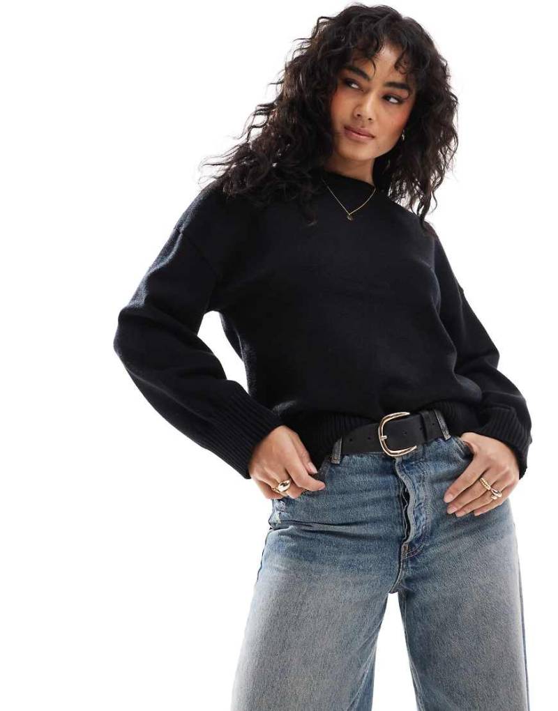 Cotton On - Lux - Pullover in Schwarz mit Rundhalsausschnitt von Cotton On