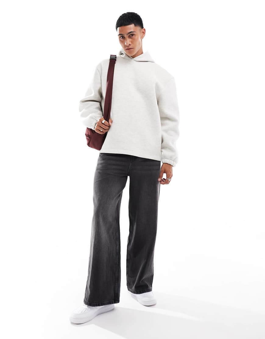 Cotton On - Superweite Jeans in verwaschenem Schwarz von Cotton:On