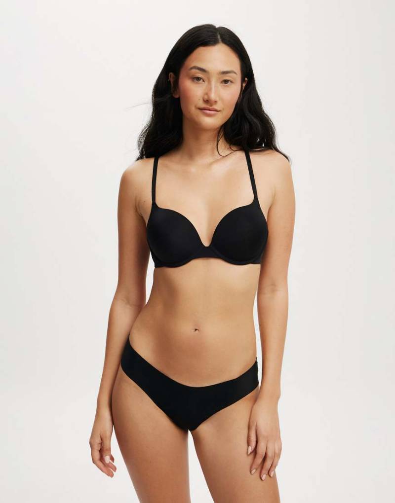 Cotton On - Ultimate Comfort - 2er-Pack Push-up-T-Shirt-BHs in Schwarz von Cotton On