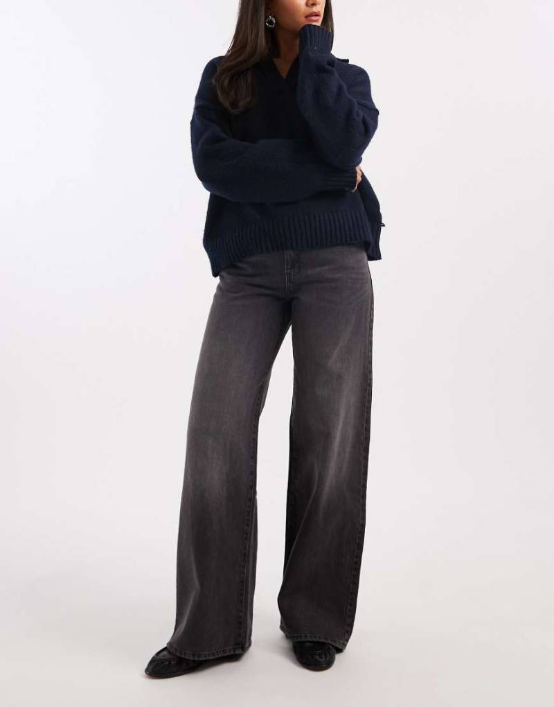 Cotton On - Weite Relaxed-Fit-Jeans in Backbone Schwarz von Cotton On