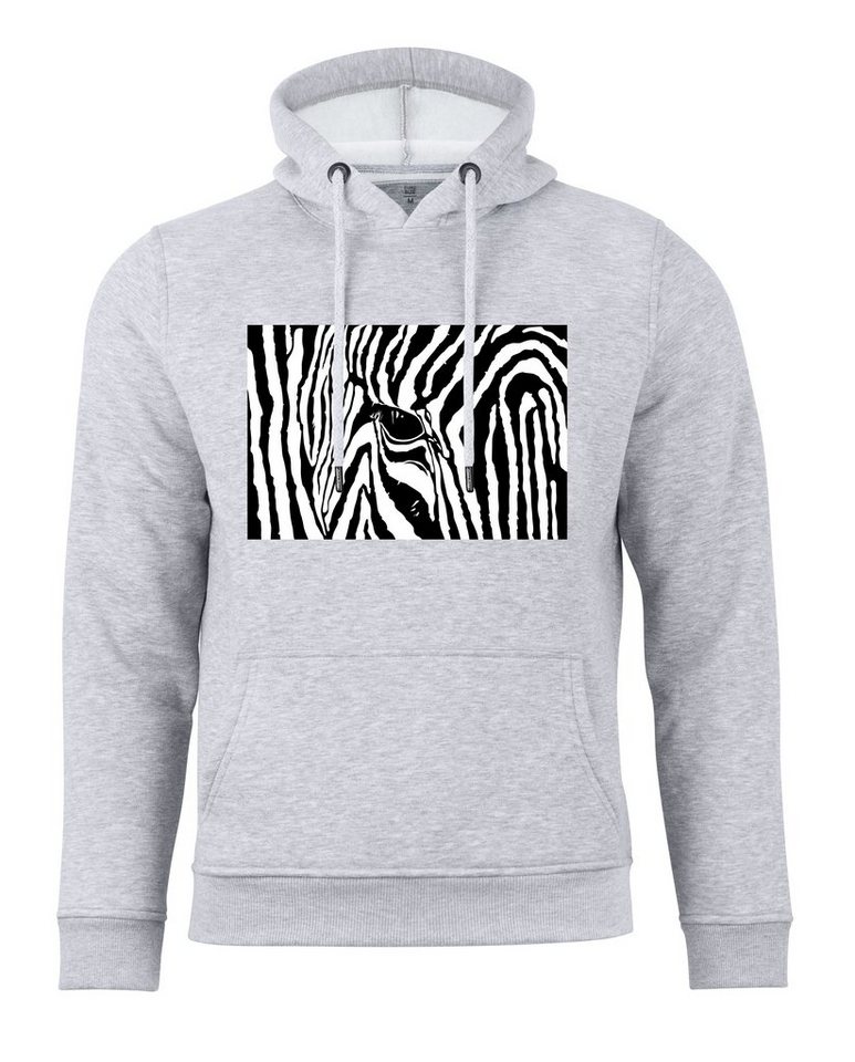 Cotton Prime® Hoodie Black & White Zebra Eye mit weichem Innenfleece von Cotton Prime®