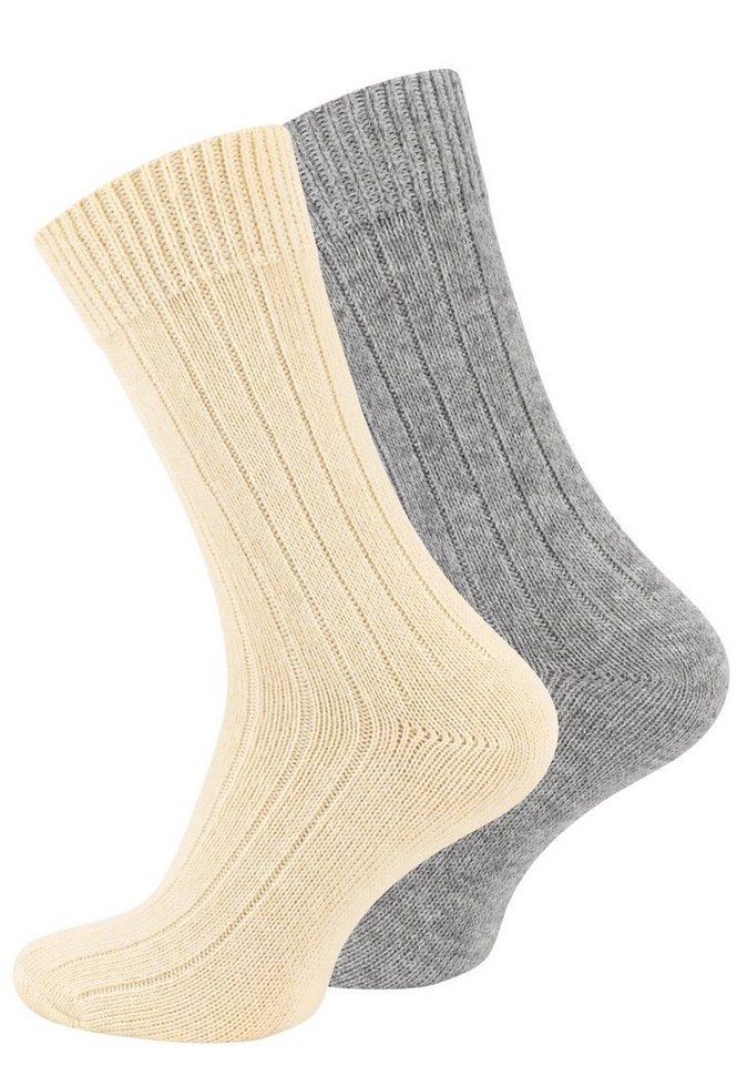 Cotton Prime® Socken Alpaka Socken (2-Paar) ökologisch gefärbt und vorgewaschen von Cotton Prime®