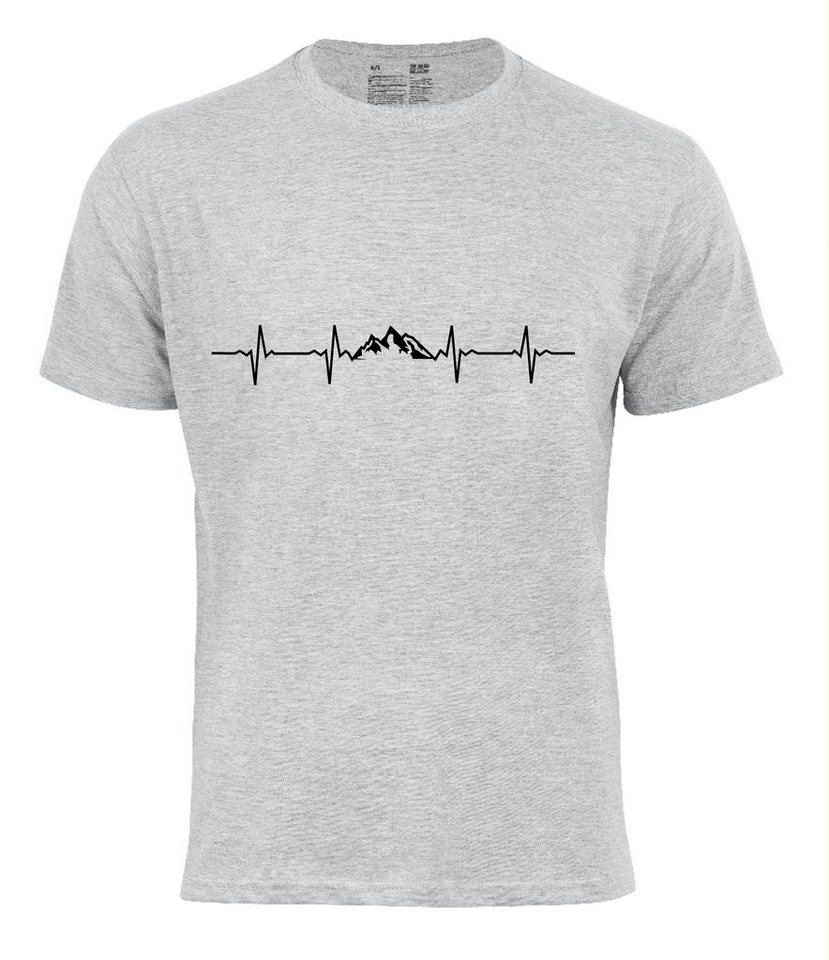 Cotton Prime® T-Shirt "Pulsschlag Berge" von Cotton Prime®