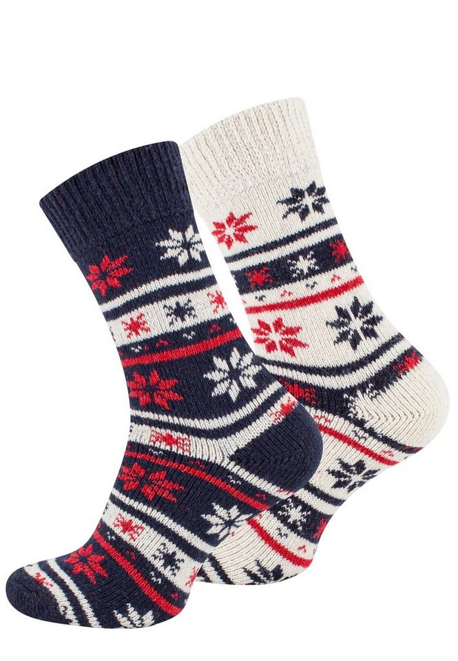 Cotton Prime® Thermosocken Unisex Wintersocken mit Wolle (2-Paar) von Cotton Prime®