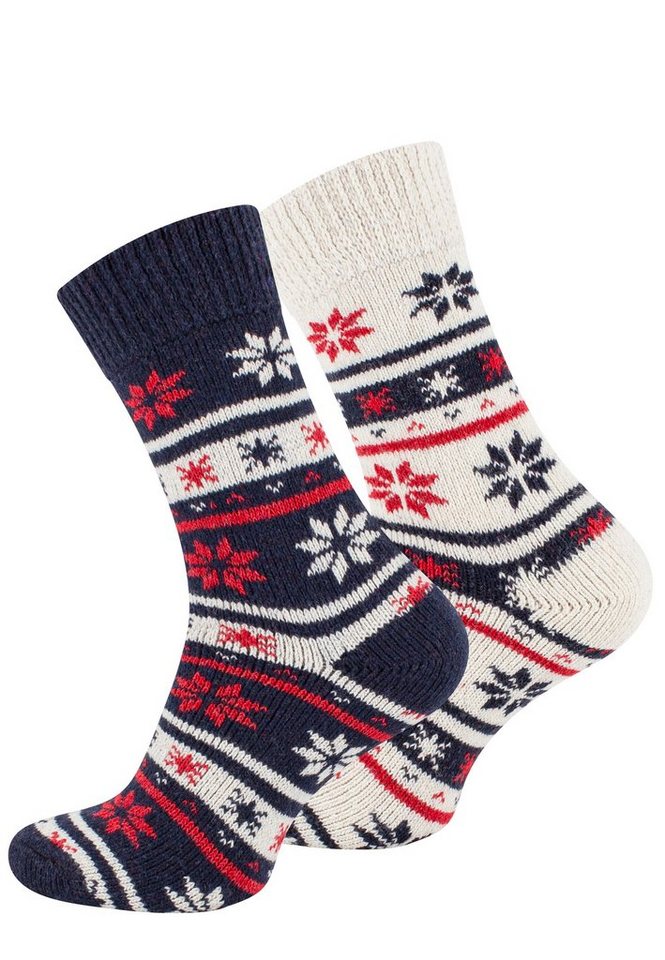 Cotton Prime® Socken Unisex Wintersocken mit Wolle (2-Paar) von Cotton Prime®