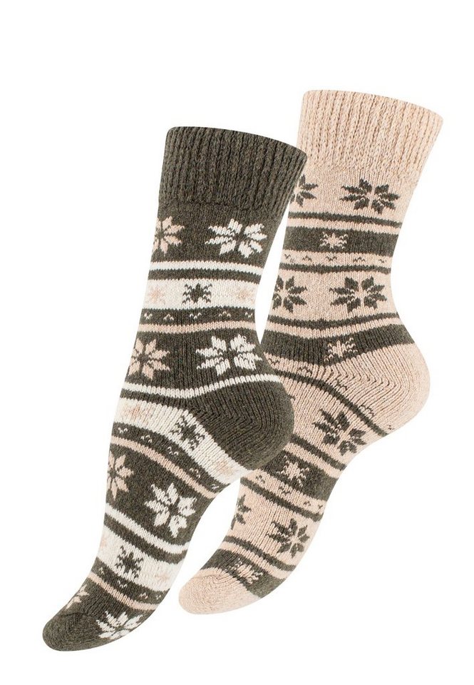 Cotton Prime® Thermosocken Unisex Wintersocken mit Wolle (2-Paar) von Cotton Prime®