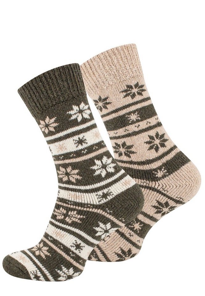 Cotton Prime® Thermosocken Unisex Wintersocken mit Wolle (2-Paar) von Cotton Prime®