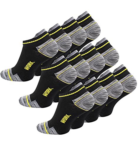 12 Paar Herren Arbeitssocken Sneakers Robuste Work Socks Berufssocken, Gr. 39-42 von Cotton Prime