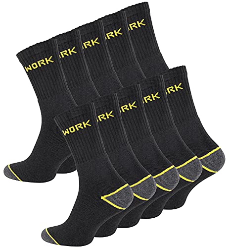 10 Paar Herren Arbeitssocken - Robuste Work Socks - Berufssocken, Gr. 39-42 von Cotton Prime