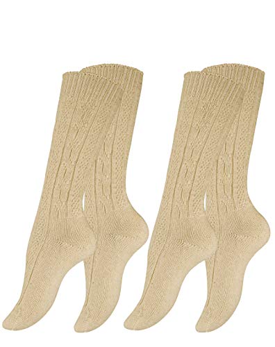 Cotton Prime 2 Paar Unisex Trachtensocken, Trachtenstrümpfe, Kniebundstrümpfe mit Zopfmuster Cotton Prime 2 Paar Unisex Trachtensocken, Trachtenstrümpfe, Kniebundstrümpfe mit Zopfmuster von Cotton Prime