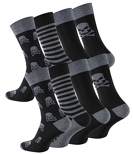 Cotton Prime 8 Paar Herren Socken Totenkopf, Skull Socks, Gemusterte Baumwollsocken, Gr. 39-42 Cotton Prime 8 Paar Herren Socken Totenkopf, Skull Socks, Gemusterte Baumwollsocken, Gr. 39-42 von Cotton Prime