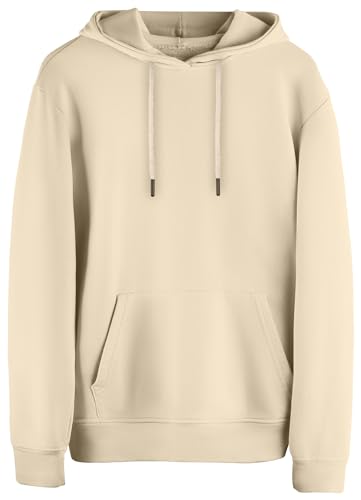 Cotton Prime Bequemer und Stilvoller Unisex Kaputzenpullover Hoody Sweatshirt für Damen und Herren, Beige, Gr. XXL von Cotton Prime