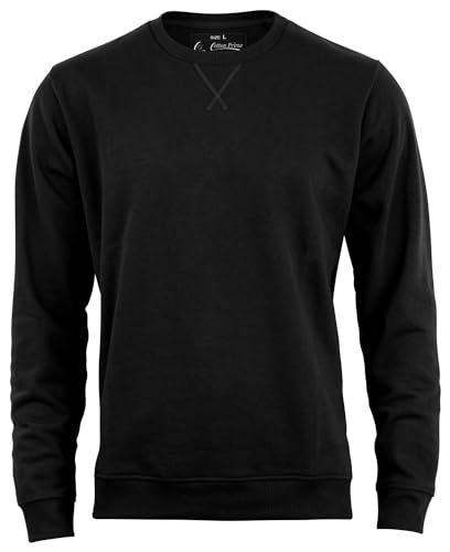 Cotton Prime Unisex Sweatshirt Pullover für Damen und Herren, Schwarz, Gr. S von Cotton Prime